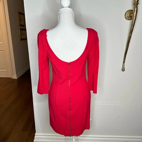 DVF Red Cocktail Dress Sz. 8 - Picture 3 of 4